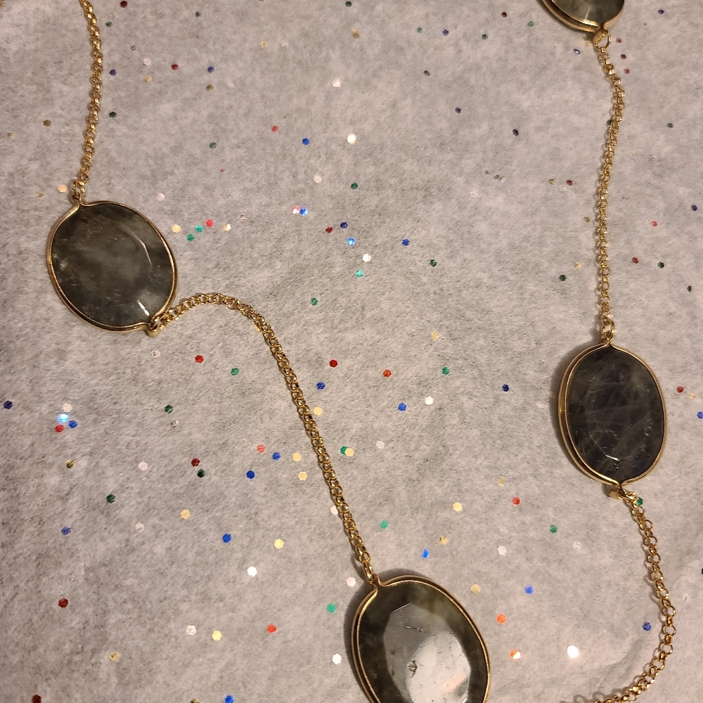 Marlyn Schiff Designer Jewelry Longline Gold Stone